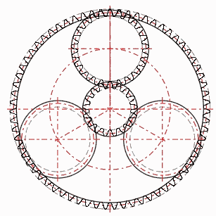 Planetary Gearing - 2D Drawing Planetary Gearing - 2D Drawing