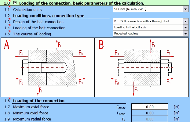 Prestressed Bolt Connection - Basic Input