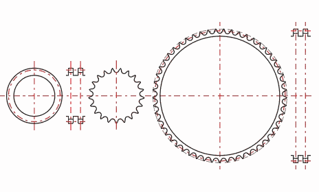 Chain Transmissions - 2D Drawing