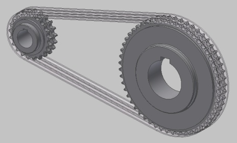 Transmissions à chaînes - 3D modele