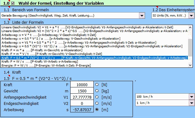 Technische Formeln