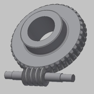 Engrenage à vis sans fin - 3D modele